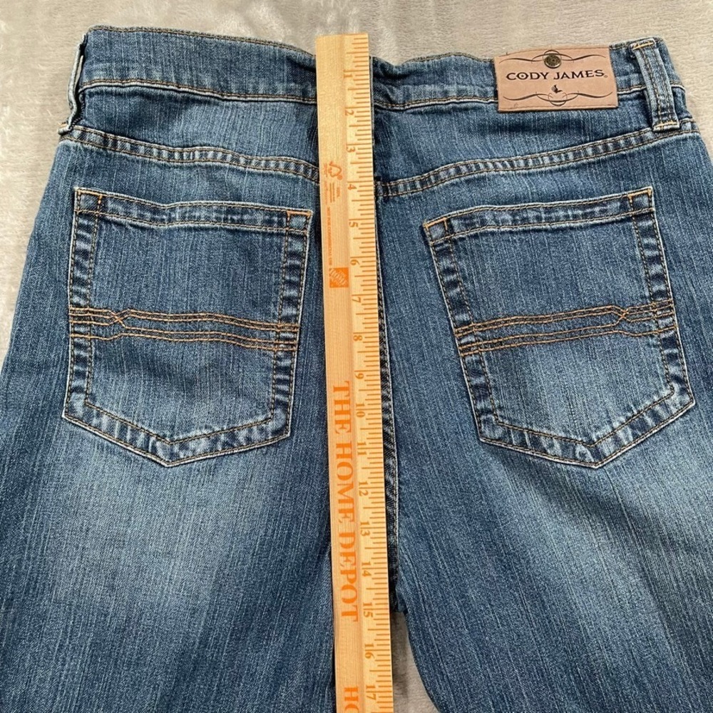 Cody James Jeans Mens 34x32 Blue Cowboy Bootcut Stretch Denim Pants Flare - Picture 10 of 10
